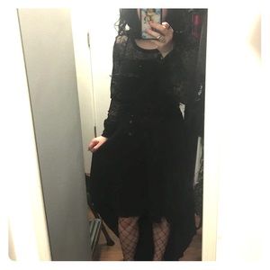 high low gothic gown